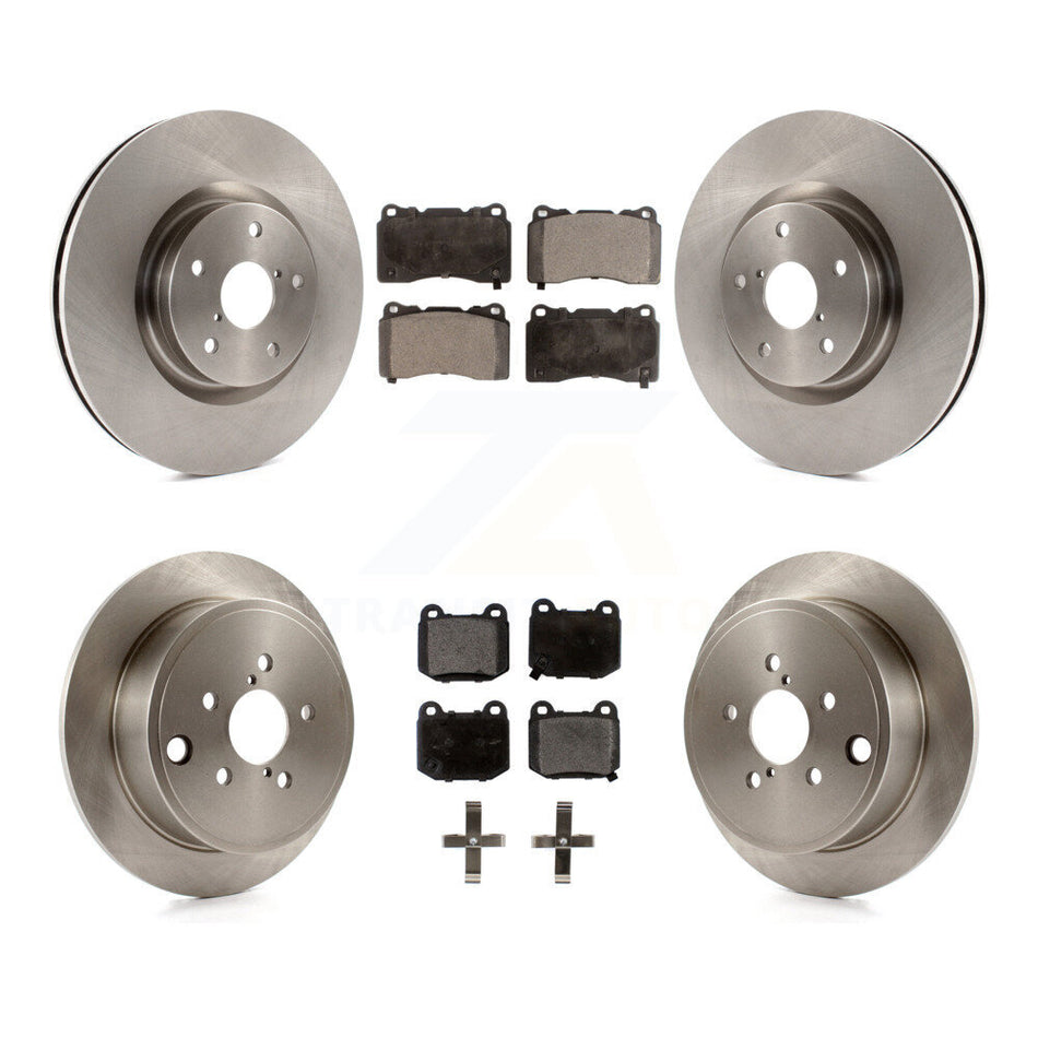 Front Rear Disc Brake Rotor & Ceramic Pad Kit For 2014 Subaru WRX With 17" Factory Wheels K8T-103394
