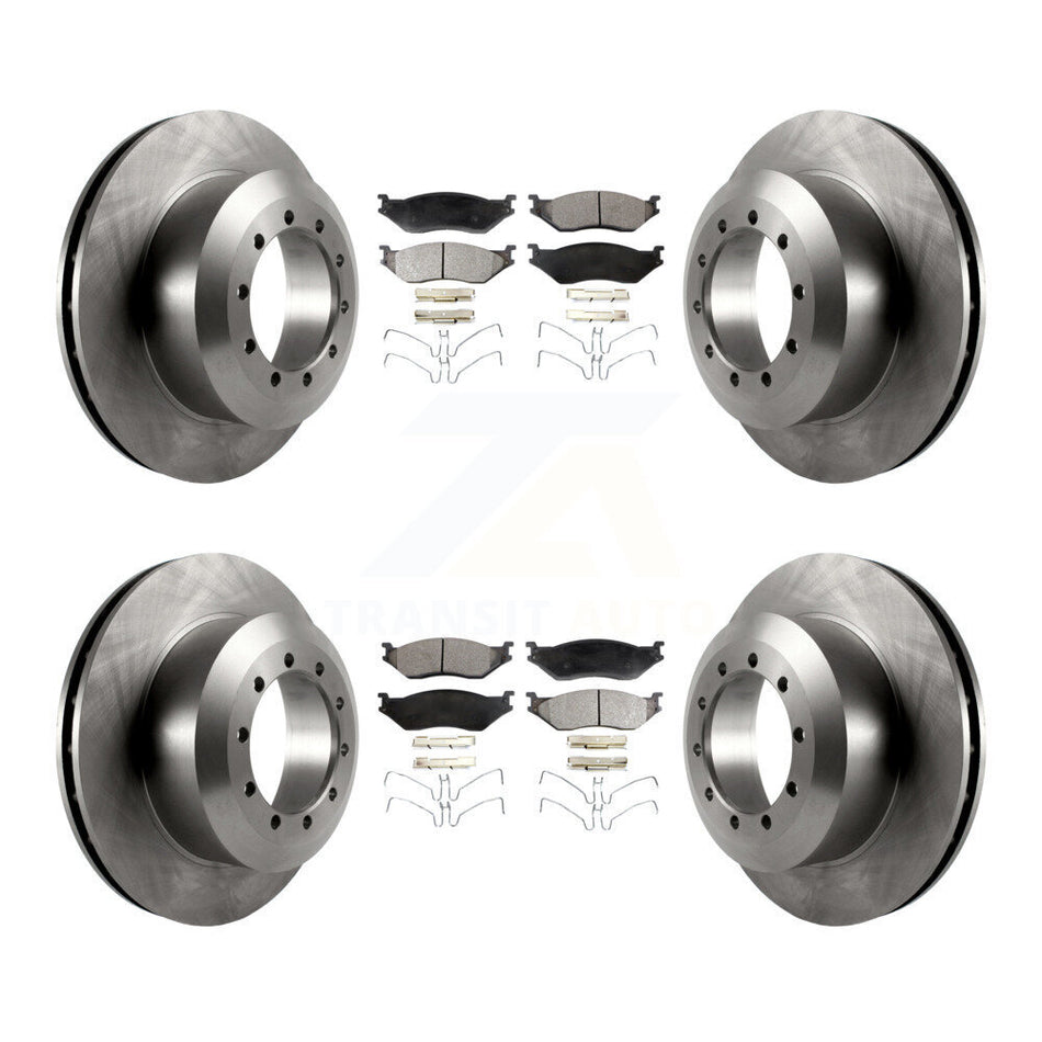 Front Rear Disc Brake Rotors And Ceramic Pads Kit For Ford F59 F-53 Motorhome Chassis F-59 Commercial Stripped K8T-103400