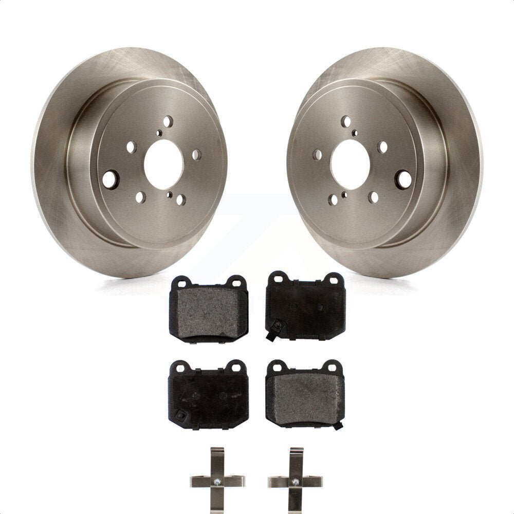 Rear Disc Brake Rotors And Ceramic Pads Kit For 2014 Subaru WRX With 17\\" Factory Wheels K8T-103403