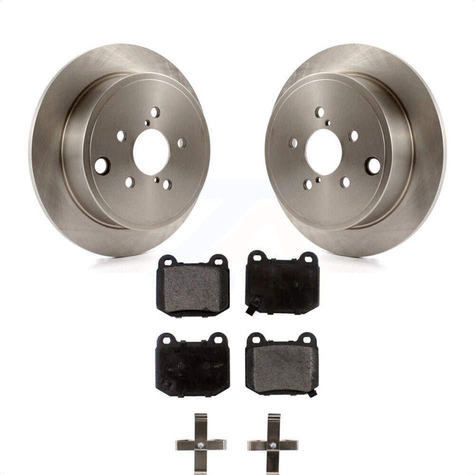 Rear Disc Brake Rotors And Ceramic Pads Kit For 2014 Subaru WRX With 17\\" Factory Wheels K8T-103403