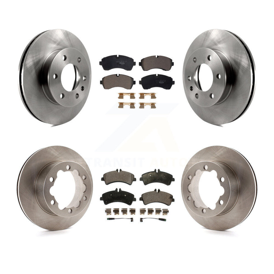 Front Rear Disc Brake Rotors And Ceramic Pads Kit For Sprinter 3500 Mercedes-Benz Dodge Freightliner K8T-103407