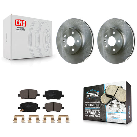 Front Disc Brake Rotors And Ceramic Pads Kit For 2018-2020 Chevrolet Sonic K8T-103427