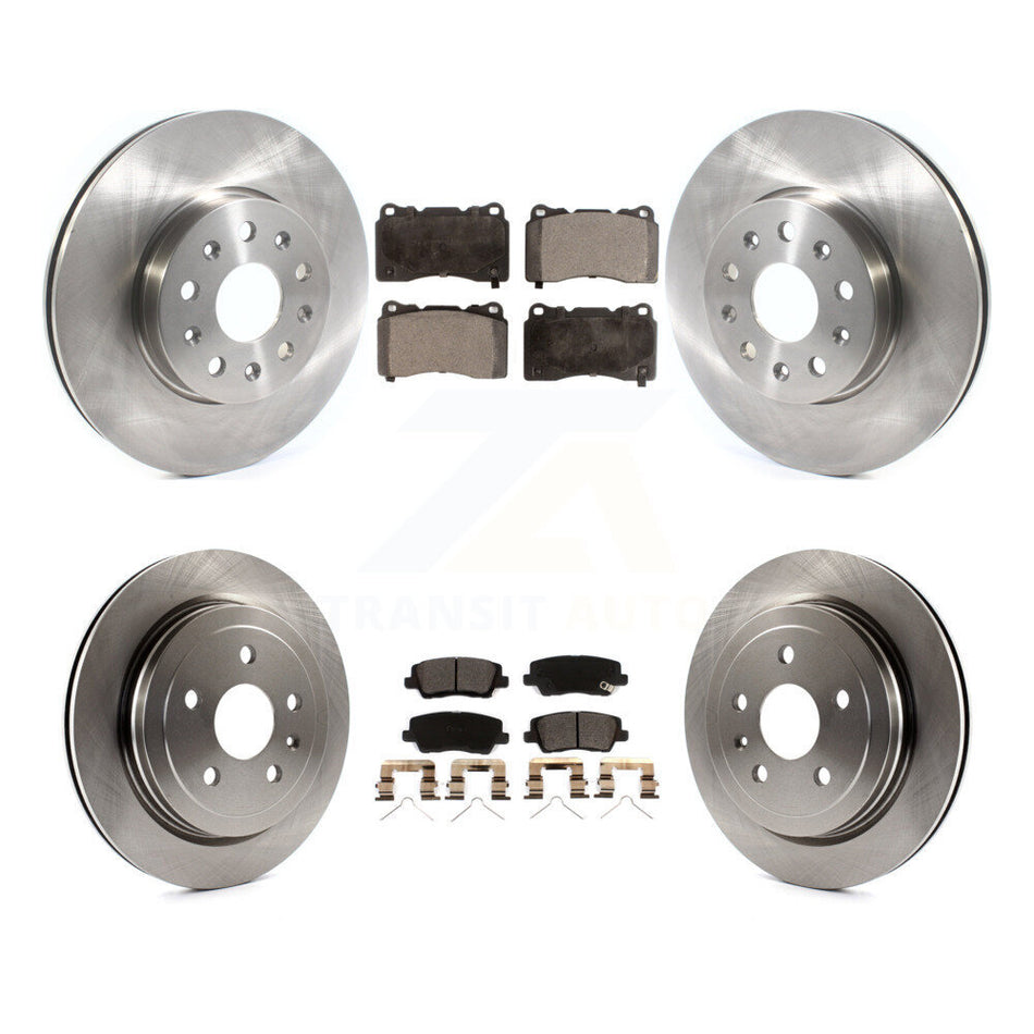 Front Rear Disc Brake Rotors And Ceramic Pads Kit For Cadillac CTS K8T-103441
