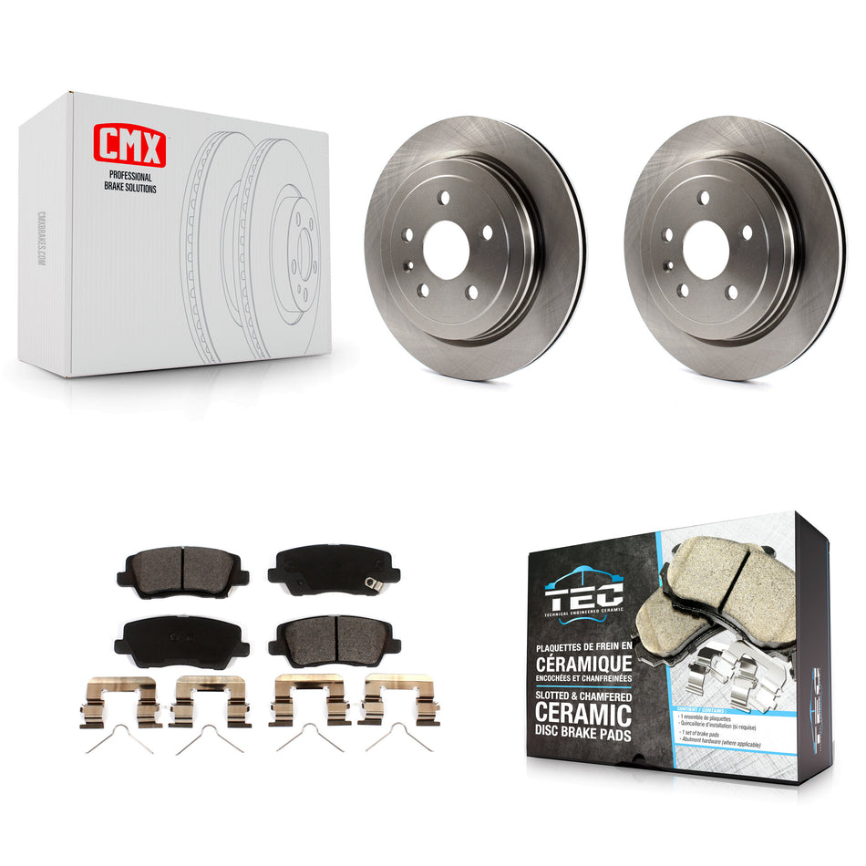 Rear Disc Brake Rotors And Ceramic Pads Kit For Cadillac CTS K8T-103444