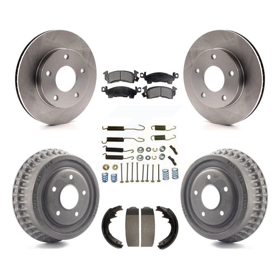 Front Rear Disc Brake Rotors Ceramic Pads And Drum Kit (7Pc) For GMC Jimmy K8T-103450