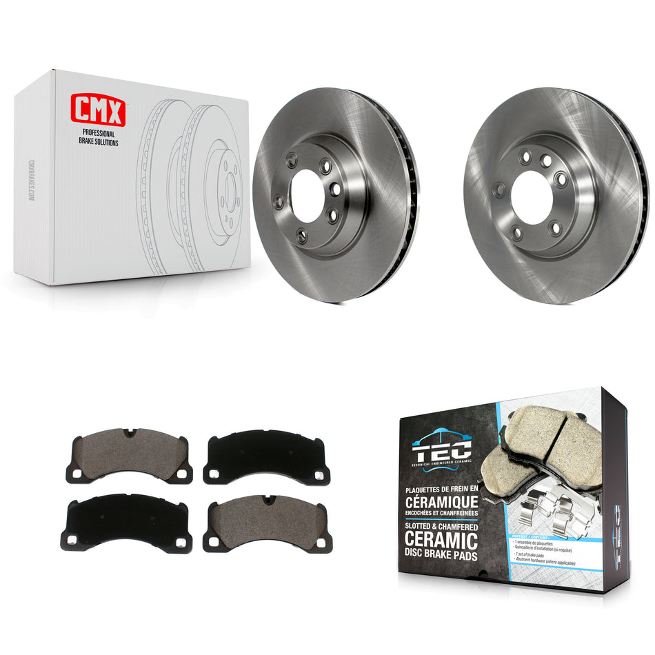 Front Disc Brake Rotors And Ceramic Pads Kit For Porsche Cayenne K8T-103460