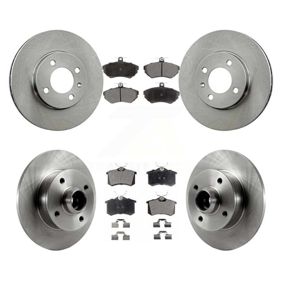 Front Rear Disc Brake Rotors Hub Assembly And Ceramic Pads Kit For Volkswagen Golf Passat K8T-103464
