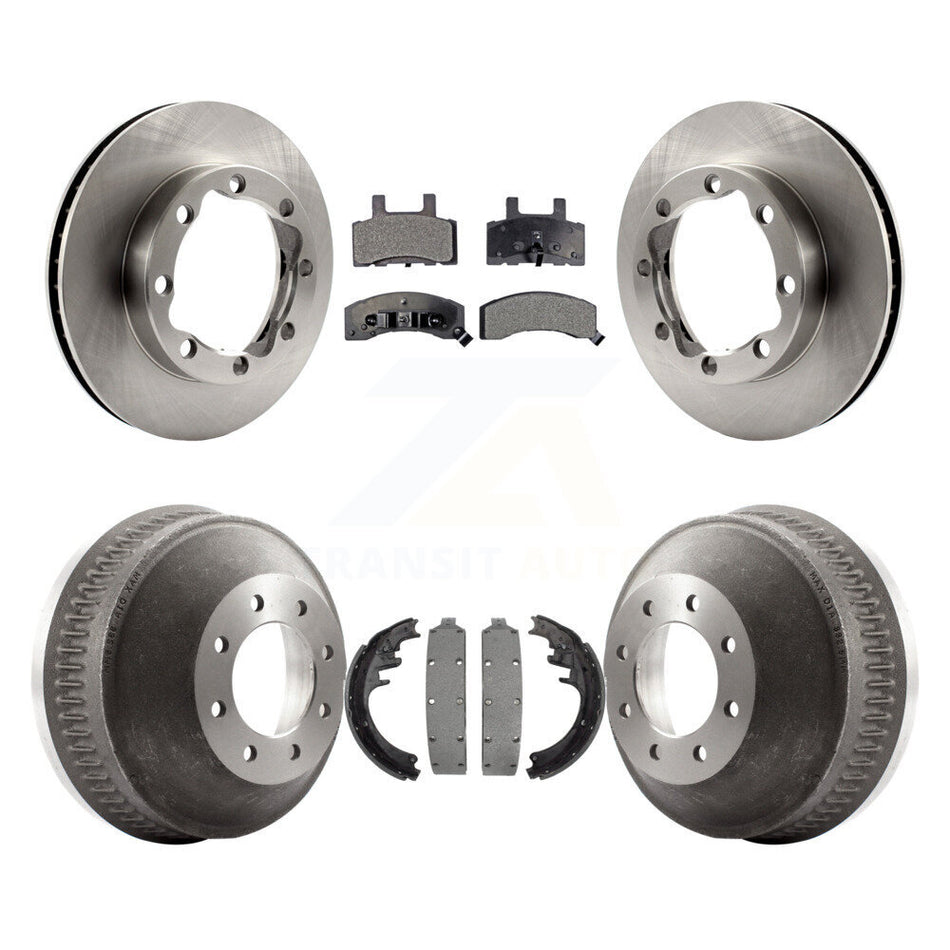 Front Rear Disc Brake Rotors Ceramic Pads And Drum Kit For 1988-1989 K3500 Chevrolet GMC K8T-103504