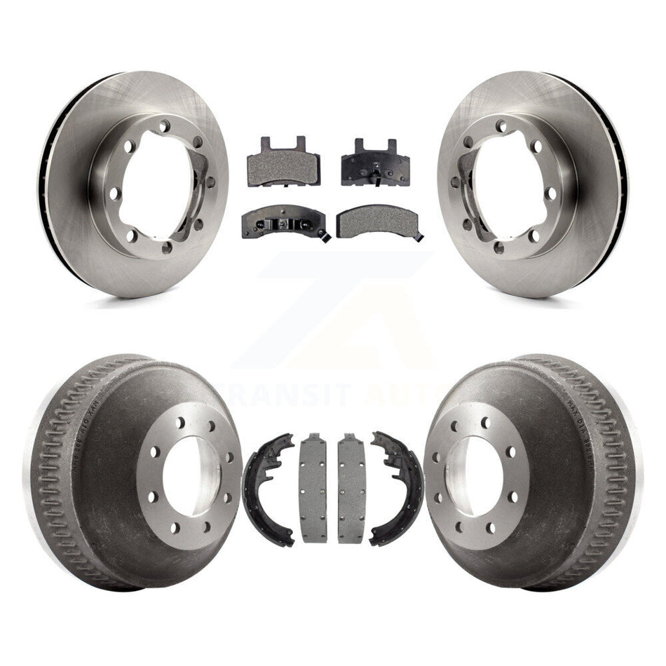 Front Rear Disc Brake Rotors Ceramic Pads And Drum Kit For 1988-1989 K3500 Chevrolet GMC K8T-103504