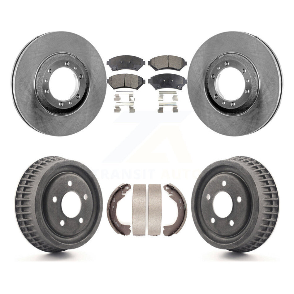 Front Rear Disc Brake Rotors Ceramic Pads And Drum Kit For Buick Century Chevrolet Venture Pontiac Montana Oldsmobile Silhouette Trans Sport K8T-103510