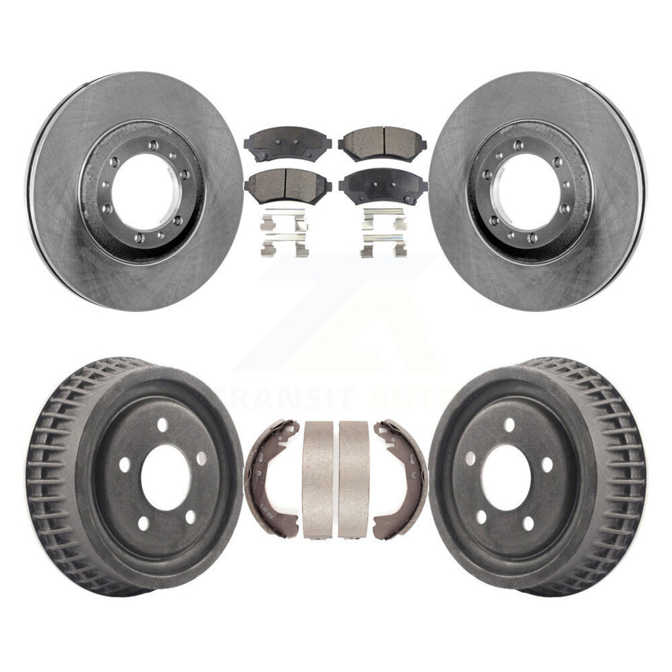 Front Rear Disc Brake Rotors Ceramic Pads And Drum Kit For Buick Century Chevrolet Venture Pontiac Montana Oldsmobile Silhouette Trans Sport K8T-103510