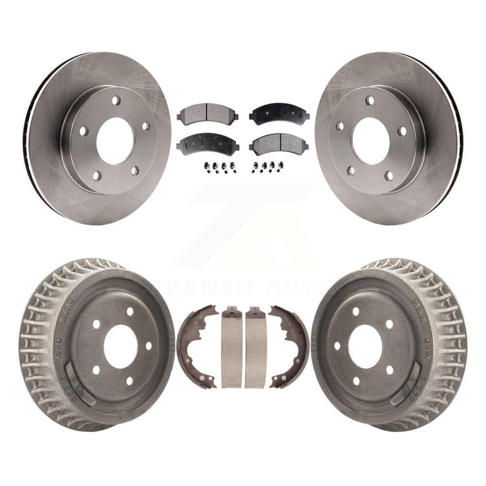 Front Rear Disc Brake Rotors Ceramic Pads And Drum Kit For 1997-1997 Chevrolet Blazer GMC Jimmy K8T-103513