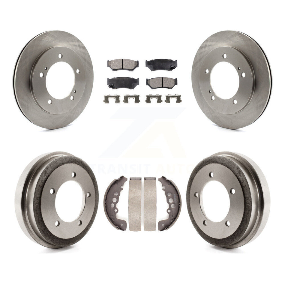 Front Rear Disc Brake Rotors Ceramic Pads And Drum Kit For 2000-2004 Chevrolet Tracker Suzuki Vitara K8T-103514