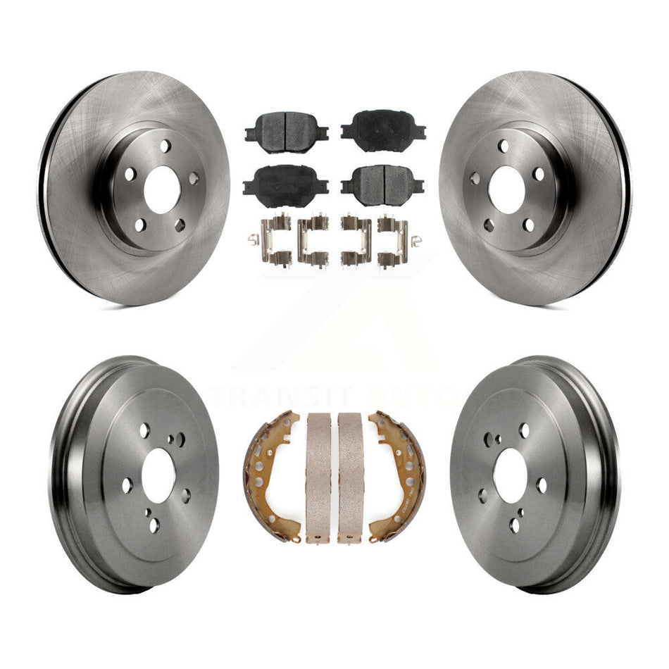 Front Rear Disc Brake Rotors Ceramic Pads And Drum Kit For Toyota Celica K8T-103526