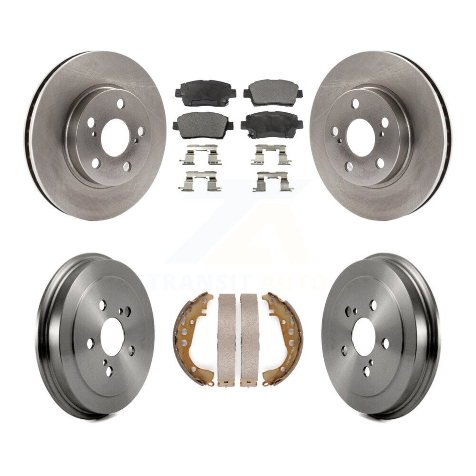Front Rear Disc Brake Rotors Ceramic Pads And Drum Kit For 2000 Toyota Celica GT K8T-103528
