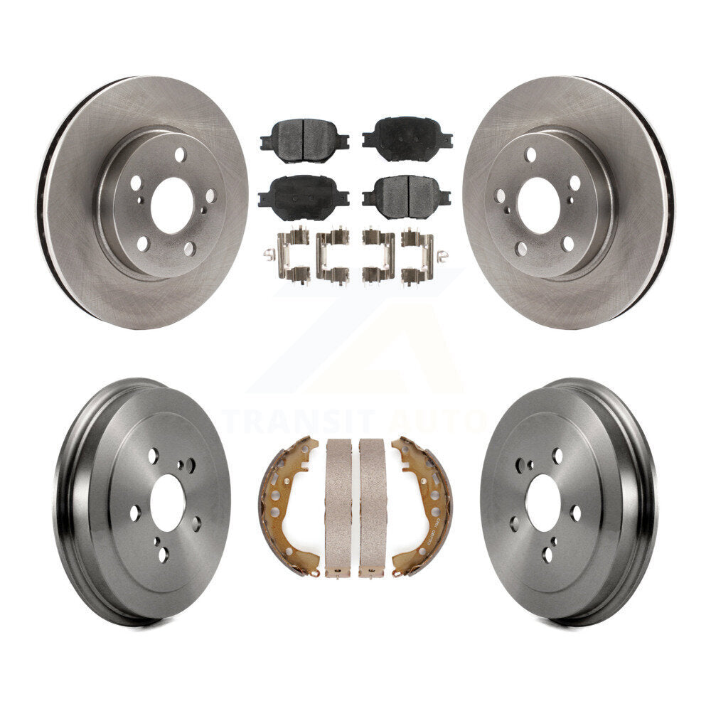 Front Rear Disc Brake Rotors Ceramic Pads And Drum Kit For 2001 Toyota Celica GT K8T-103530