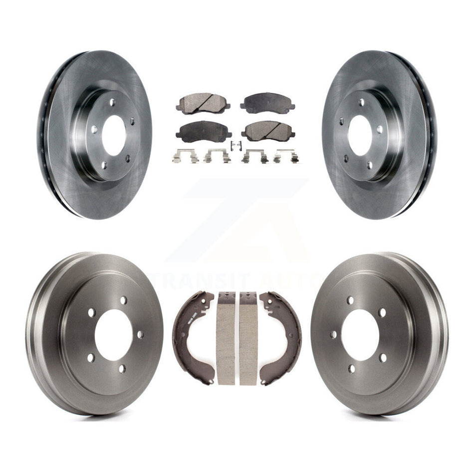 Front Rear Disc Brake Rotors Ceramic Pads And Drum Kit For Jeep Patriot Compass Dodge Caliber Chrysler Sebring Avenger K8T-103582