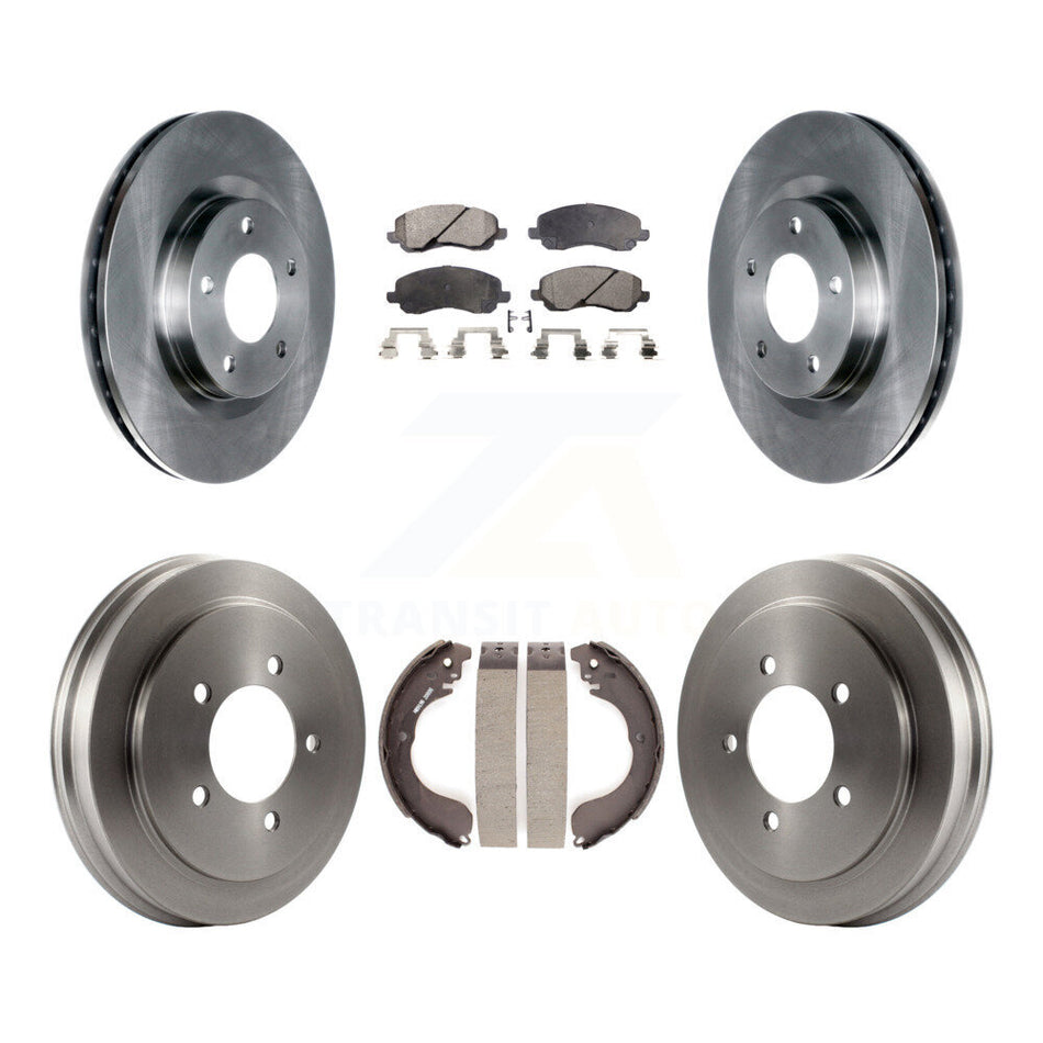 Front Rear Disc Brake Rotors Ceramic Pads And Drum Kit For Jeep Patriot Compass Dodge Caliber Chrysler Sebring Avenger K8T-103582