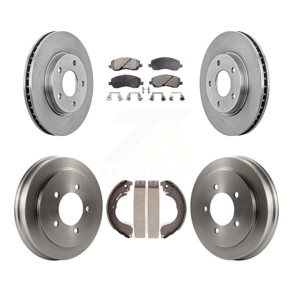 Front Rear Disc Brake Rotors Ceramic Pads And Drum Kit For Dodge Caliber K8T-103583