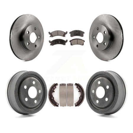 Front Rear Brake Rotors Ceramic Pad Drum Kit For Pontiac Sunfire Chevrolet Grand Am Buick K8T-103586