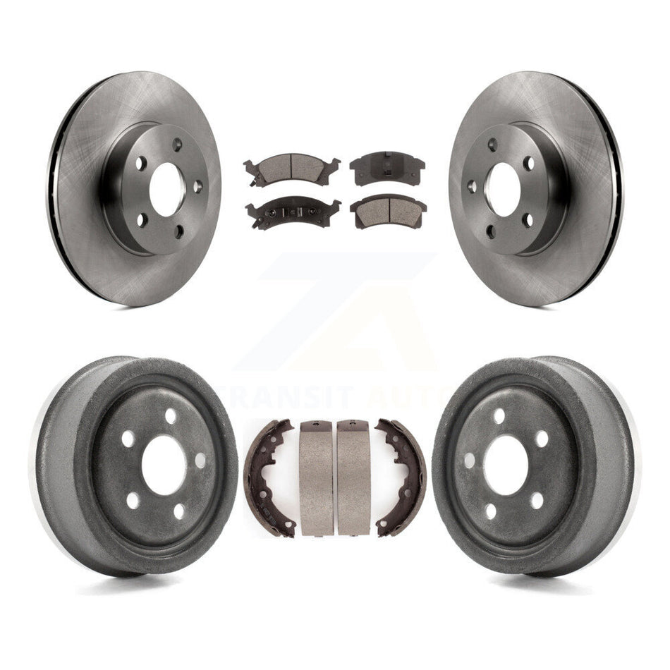 Front Rear Brake Rotors Ceramic Pad Drum Kit For Pontiac Sunfire Chevrolet Grand Am Buick K8T-103586