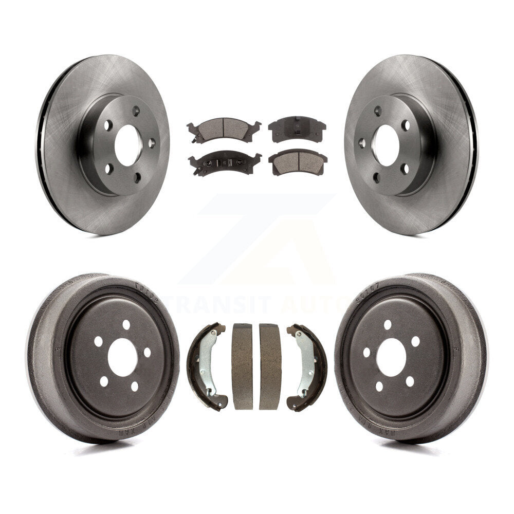 Front Rear Disc Brake Rotor Ceramic Pad & Drum Kit For Pontiac Sunfire Chevrolet Cavalier K8T-103587