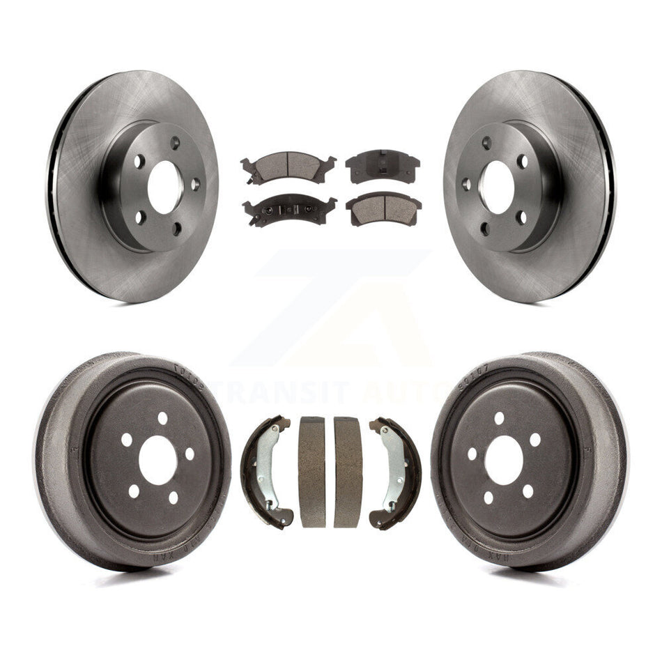 Front Rear Disc Brake Rotor Ceramic Pad & Drum Kit For Pontiac Sunfire Chevrolet Cavalier K8T-103587