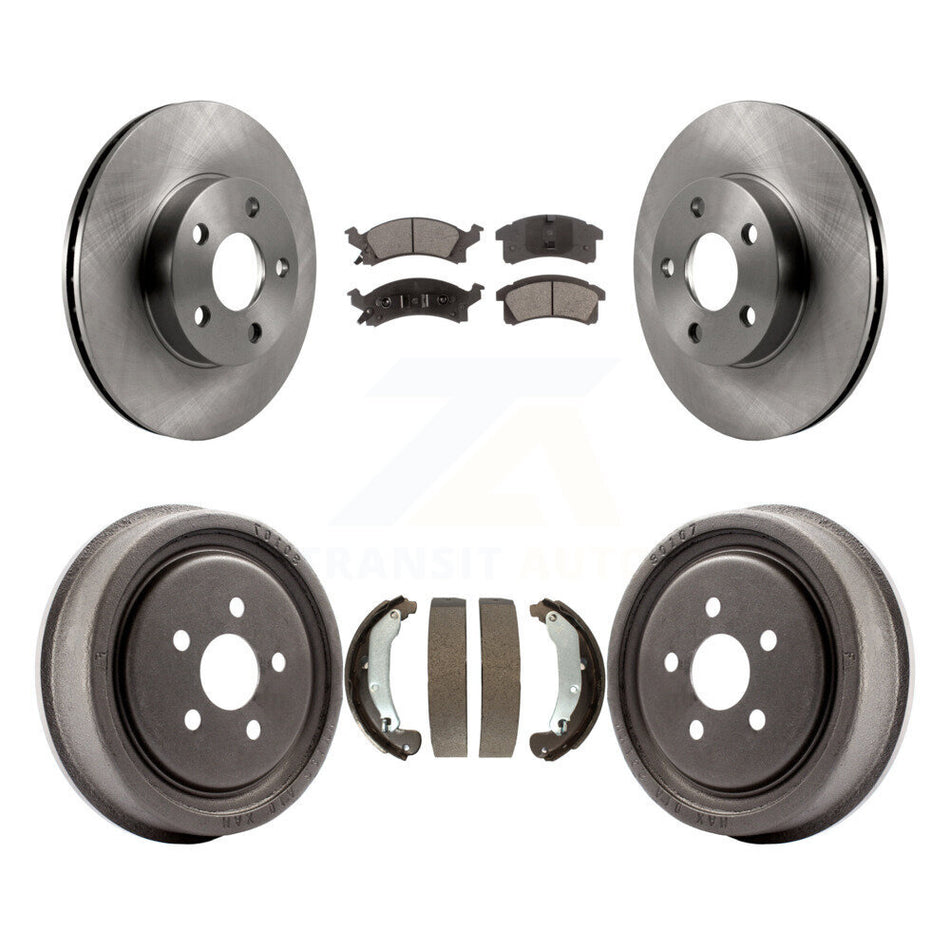 Front Rear Disc Brake Rotor Ceramic Pad & Drum Kit For Pontiac Sunfire Chevrolet Cavalier K8T-103587