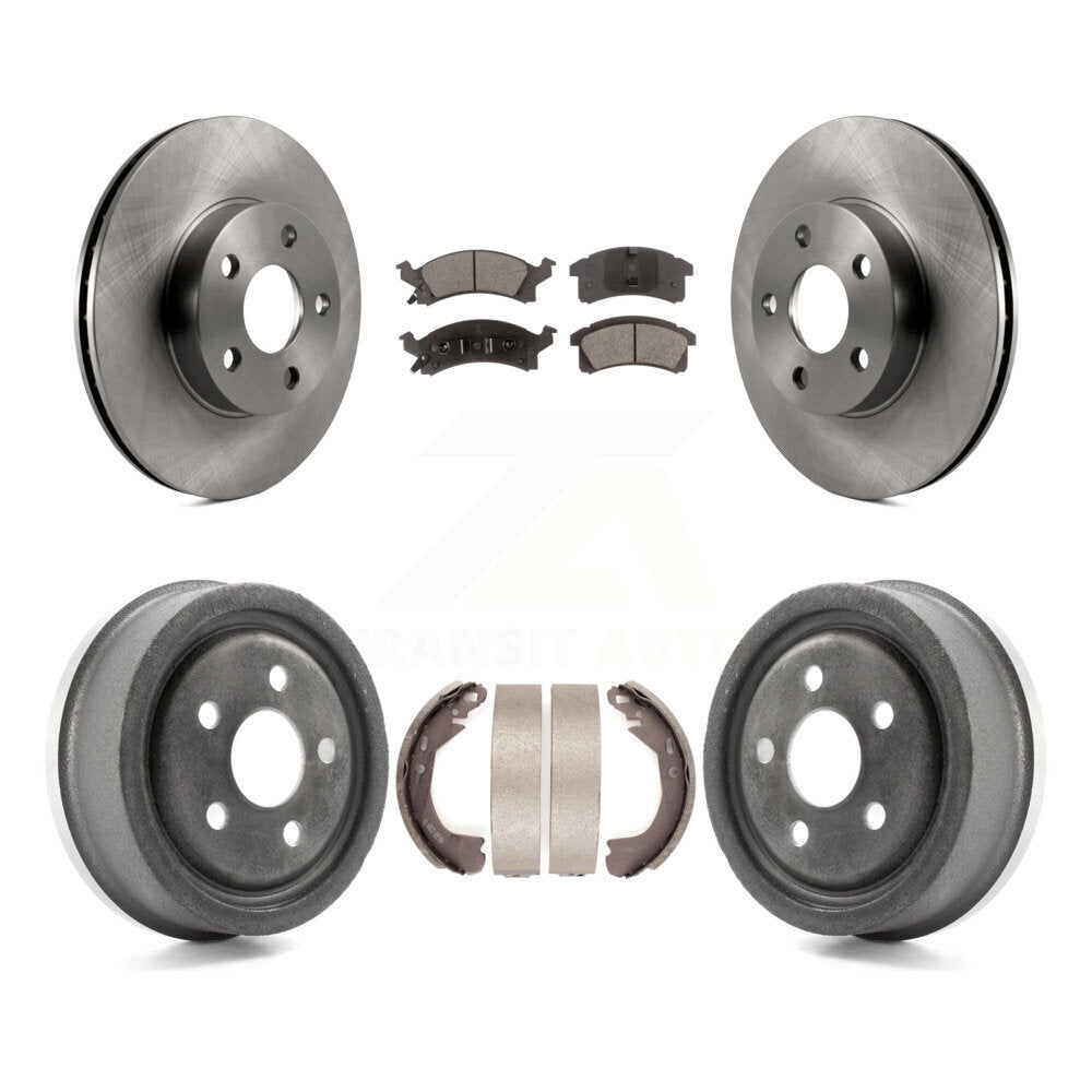 Front Rear Disc Brake Rotors Ceramic Pads And Drum Kit For Chevrolet Beretta K8T-103588