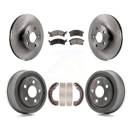 Front Rear Disc Brake Rotors Ceramic Pads And Drum Kit For Chevrolet Beretta K8T-103588