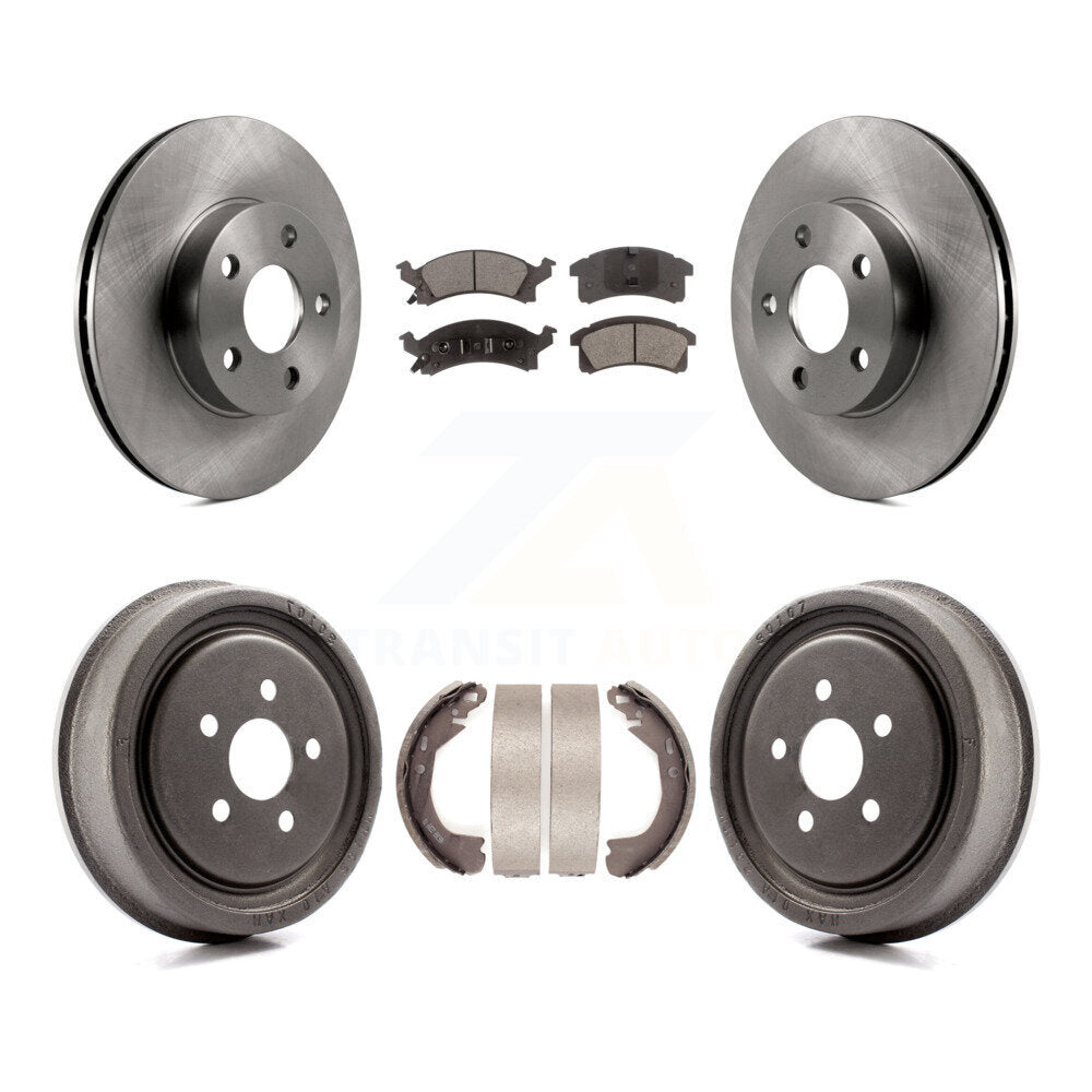 Front Rear Disc Brake Rotors Ceramic Pads And Drum Kit For Chevrolet Cavalier K8T-103589