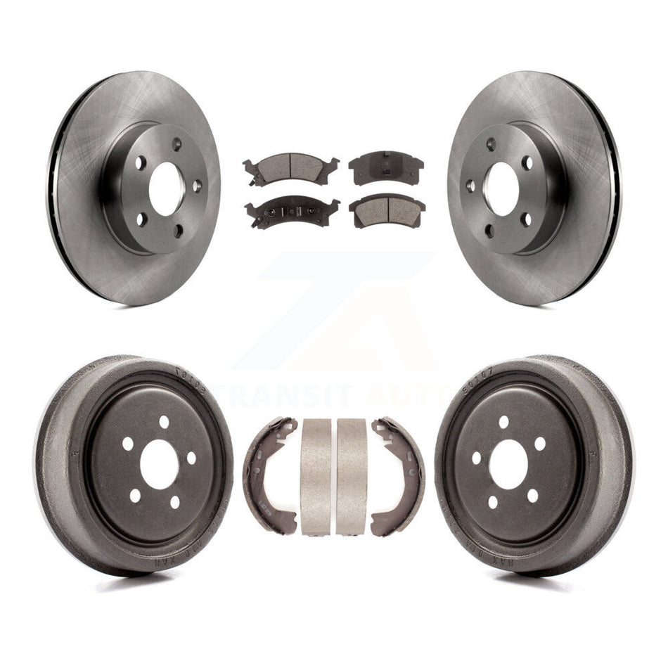 Front Rear Disc Brake Rotors Ceramic Pads And Drum Kit For Chevrolet Cavalier K8T-103589