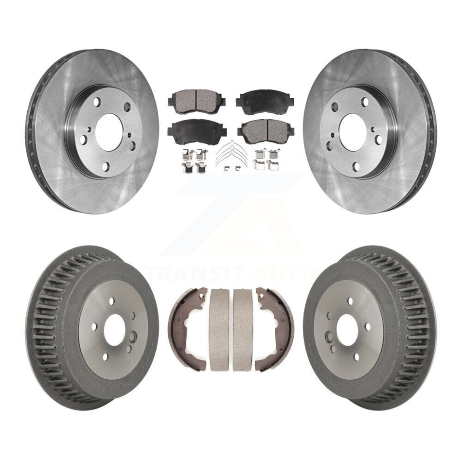 Front Rear Disc Brake Rotors Ceramic Pads And Drum Kit For 1998-2003 Toyota Sienna K8T-103592