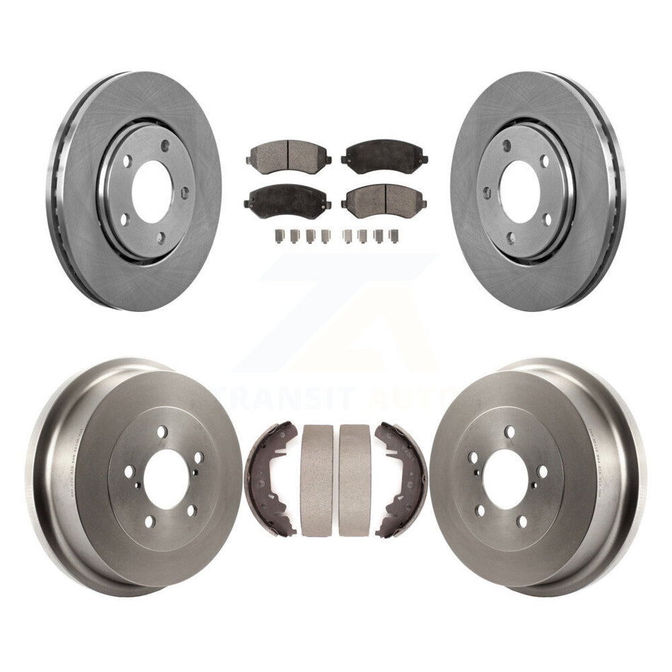Front Rear Disc Brake Rotors Ceramic Pad Drum Kit For Dodge Caravan Grand Chrysler Town & K8T-103604