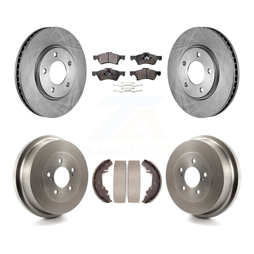 Front Rear Disc Brake Rotors Ceramic Pad Drum Kit For Dodge Caravan Grand Chrysler Town & K8T-103605