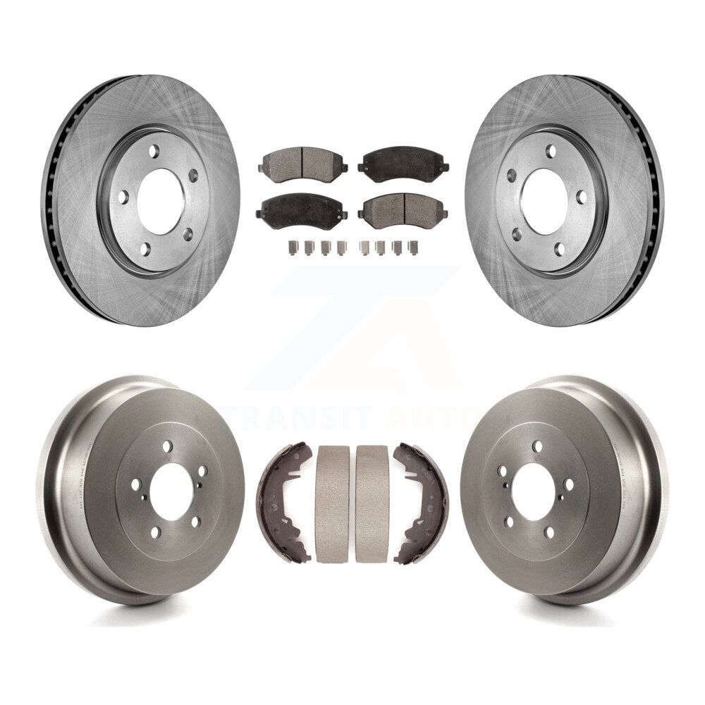 Front Rear Disc Brake Rotor Ceramic Pad Drum Kit For Dodge Grand Caravan Chrysler Voyager K8T-103610