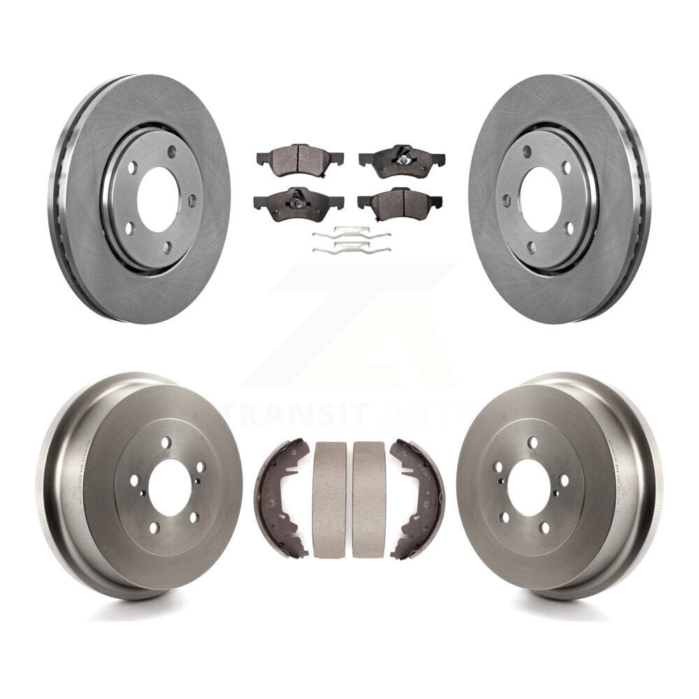 Front Rear Disc Brake Rotors Ceramic Pads And Drum Kit For Dodge Caravan Chrysler Voyager K8T-103611