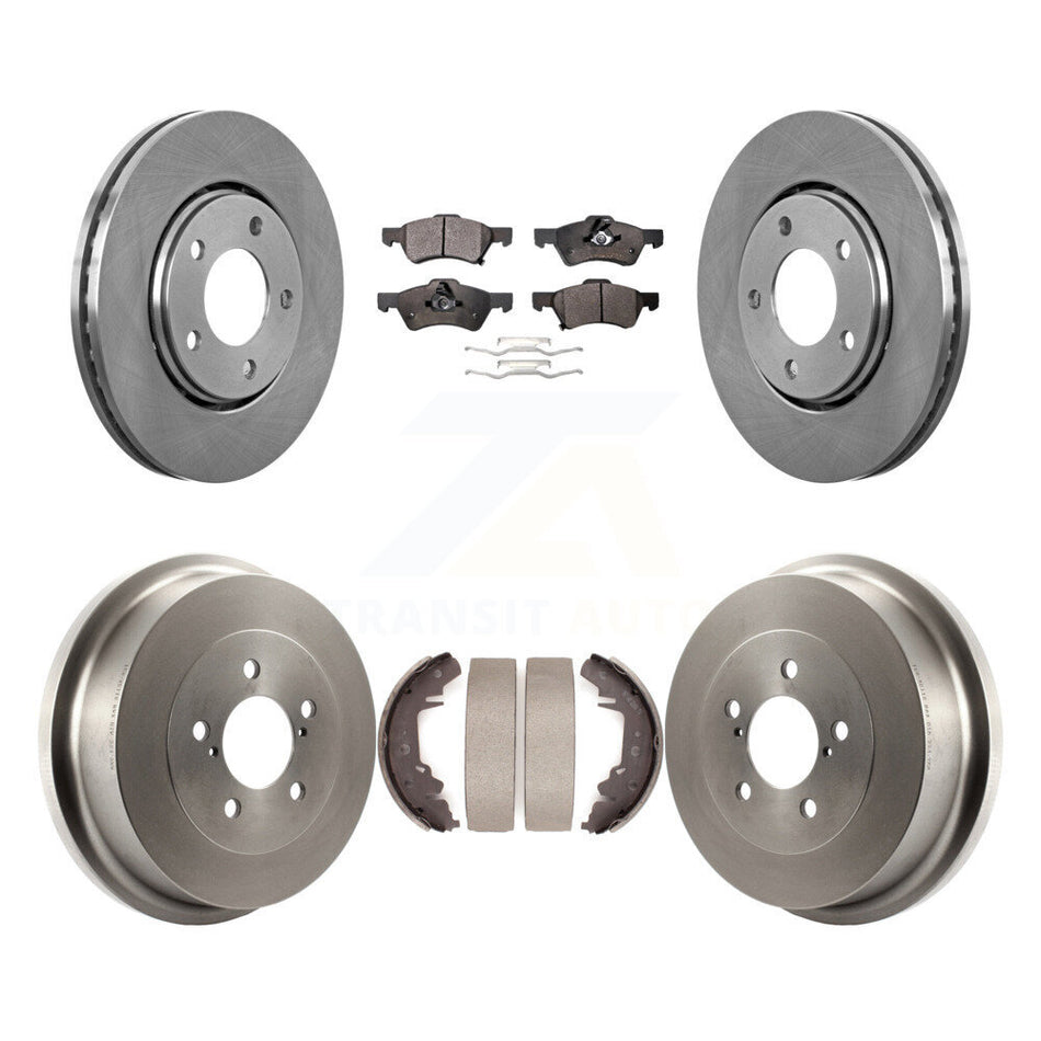 Front Rear Disc Brake Rotors Ceramic Pads And Drum Kit For Dodge Caravan Chrysler Voyager K8T-103611