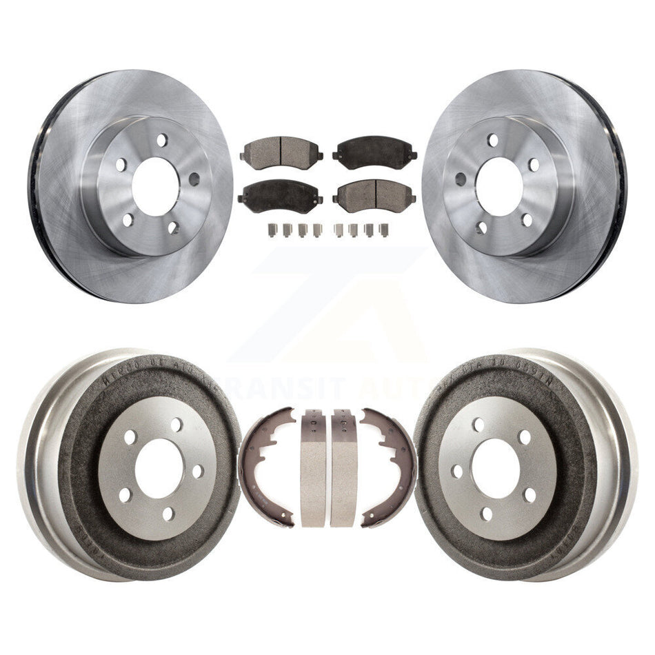 Front Rear Disc Brake Rotors Ceramic Pads And Drum Kit For 2002 Jeep Liberty K8T-103613