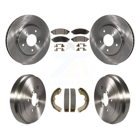 Front Rear Disc Brake Rotors Ceramic Pad Drum Kit For Nissan NV200 Chevrolet City Express K8T-103614