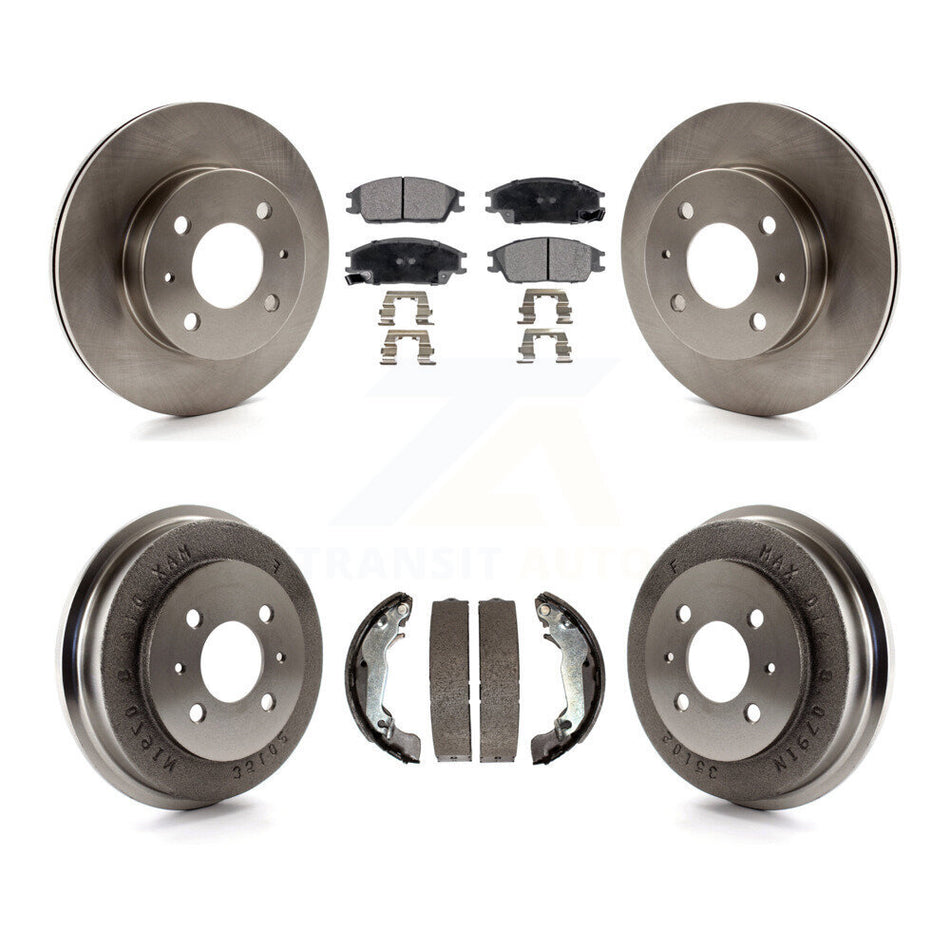Front Rear Disc Brake Rotors Ceramic Pads And Drum Kit For 2003-2005 Hyundai Accent K8T-103615