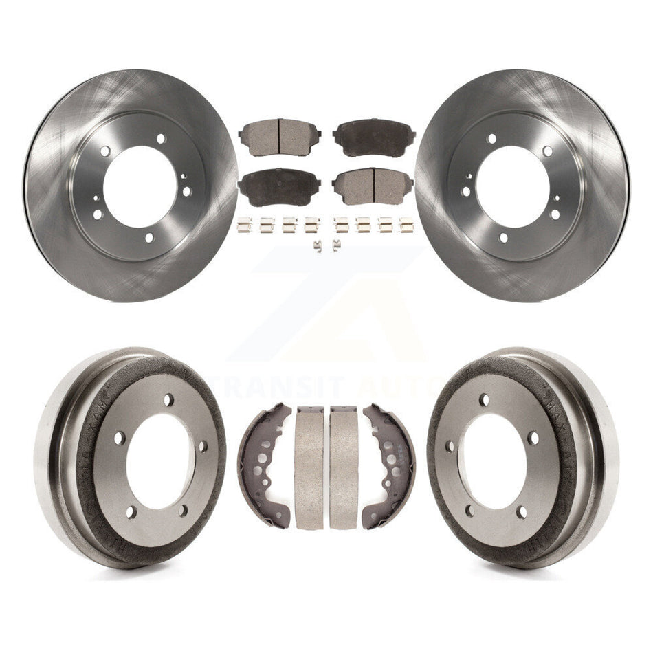 Front Rear Disc Brake Rotors Ceramic Pads And Drum Kit For 2004 Suzuki Grand Vitara From Chassis VIN #44103257 K8T-103618