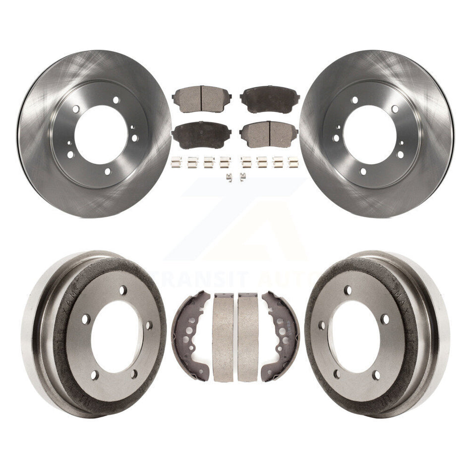 Front Rear Disc Brake Rotors Ceramic Pads And Drum Kit For 2004 Suzuki Grand Vitara From Chassis VIN #44103257 K8T-103618