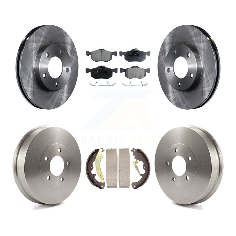 Front Rear Disc Brake Rotors Ceramic Pads And Drum Kit For 2007-2007 Ford Escape Mercury Mariner From 01/08/07 rear brakes K8T-103635