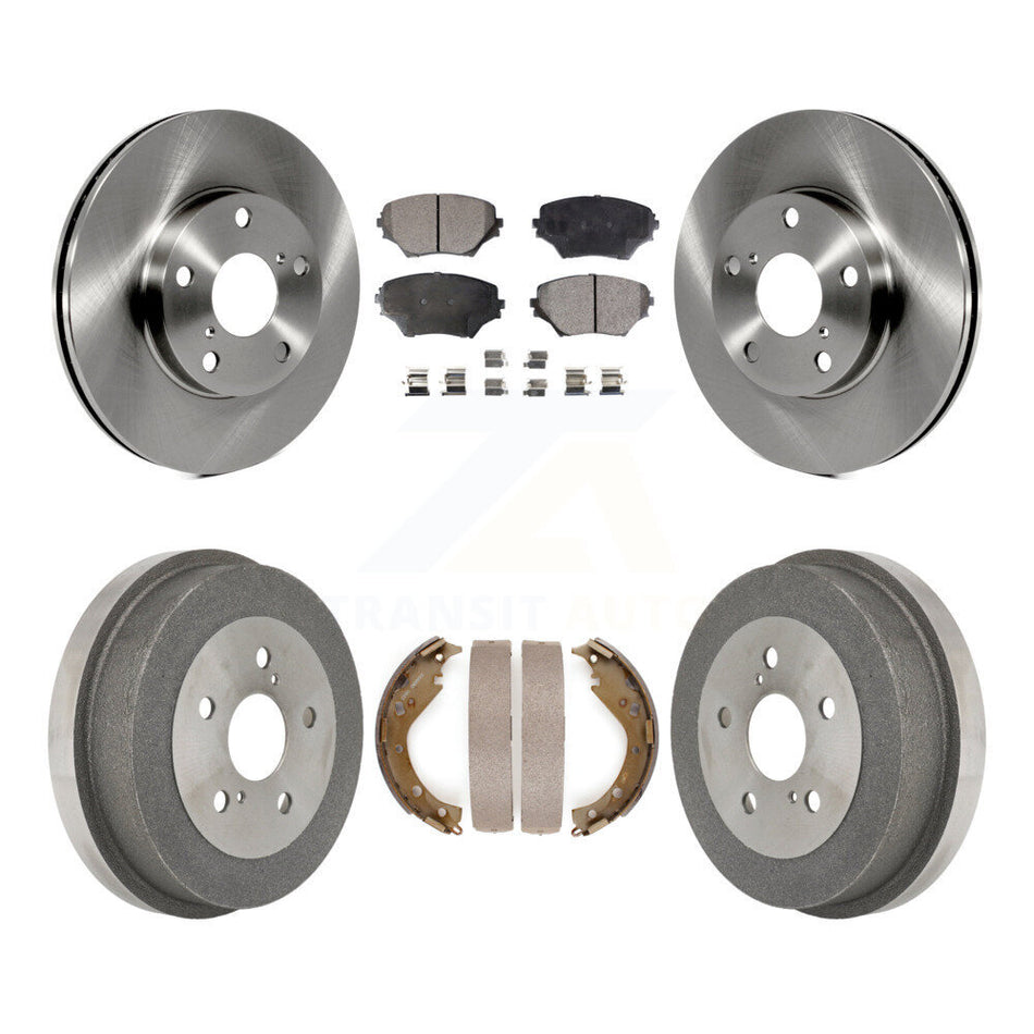 Front Rear Disc Brake Rotors Ceramic Pads And Drum Kit For Toyota RAV4 K8T-103645