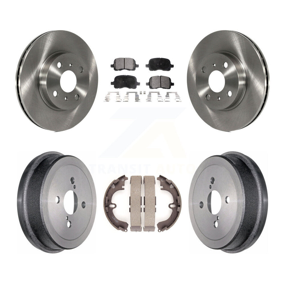 Front Rear Disc Brake Rotors Ceramic Pads And Drum Kit For Toyota Corolla Chevrolet Prizm K8T-103648