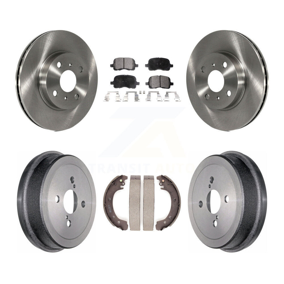 Front Rear Disc Brake Rotors Ceramic Pads And Drum Kit For 2002 Toyota Corolla From 04 02 K8T-103649