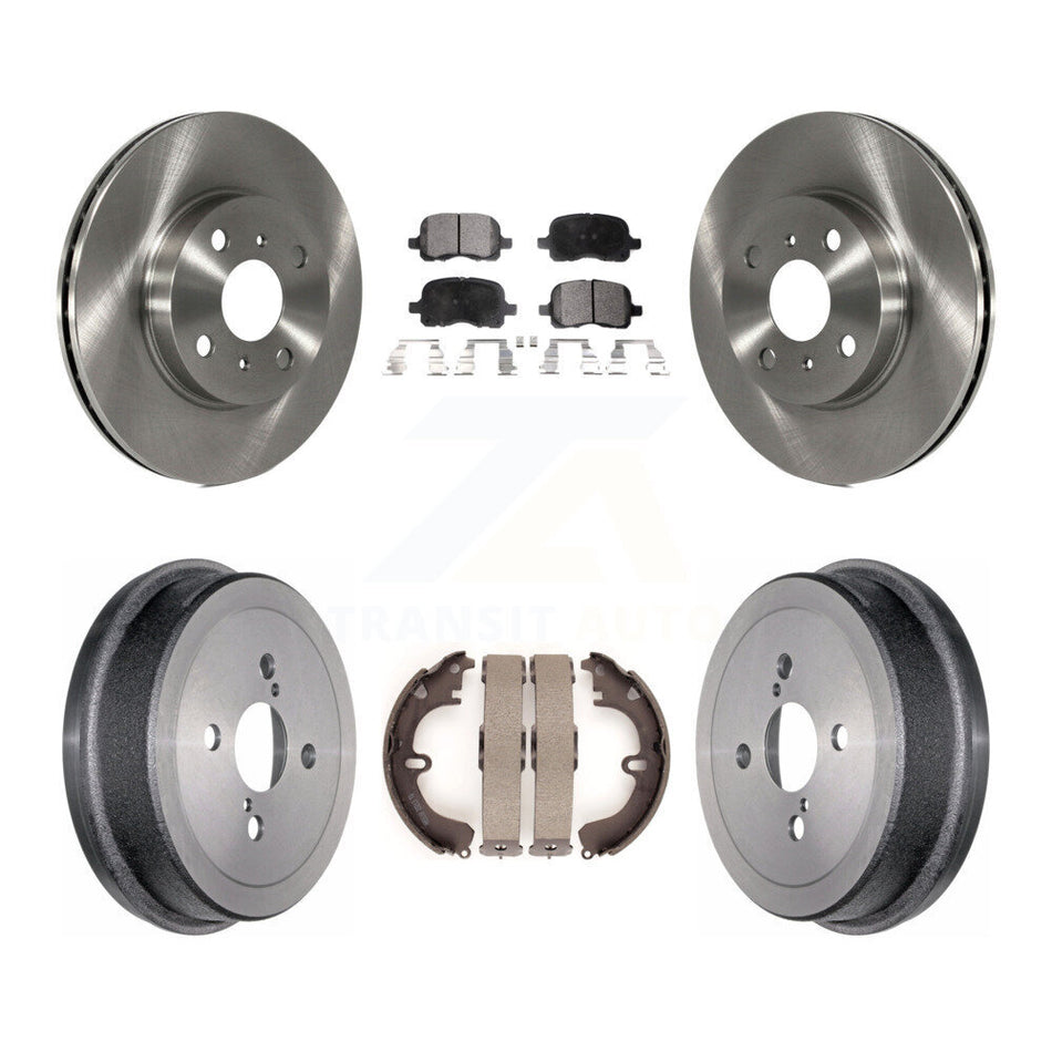 Front Rear Disc Brake Rotors Ceramic Pads And Drum Kit For Toyota Corolla K8T-103650