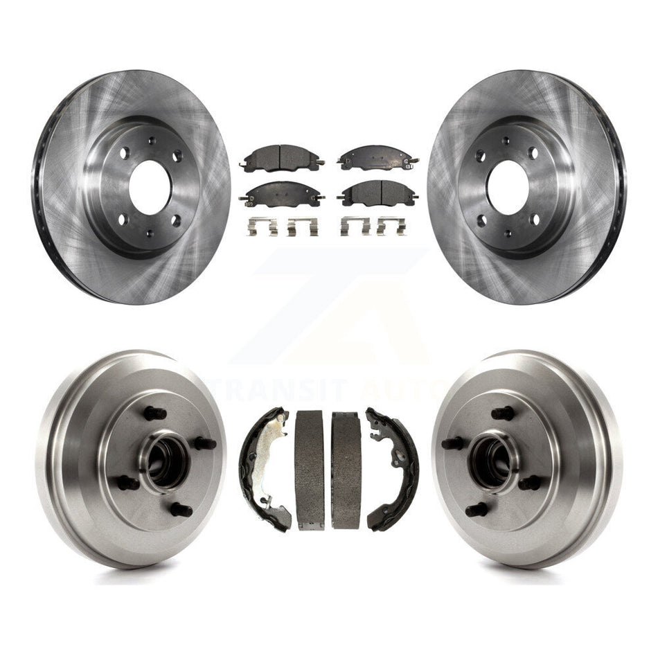 Front Rear Disc Brake Rotors Ceramic Pads And Drum Kit For 2009-2011 Ford Focus K8T-103659