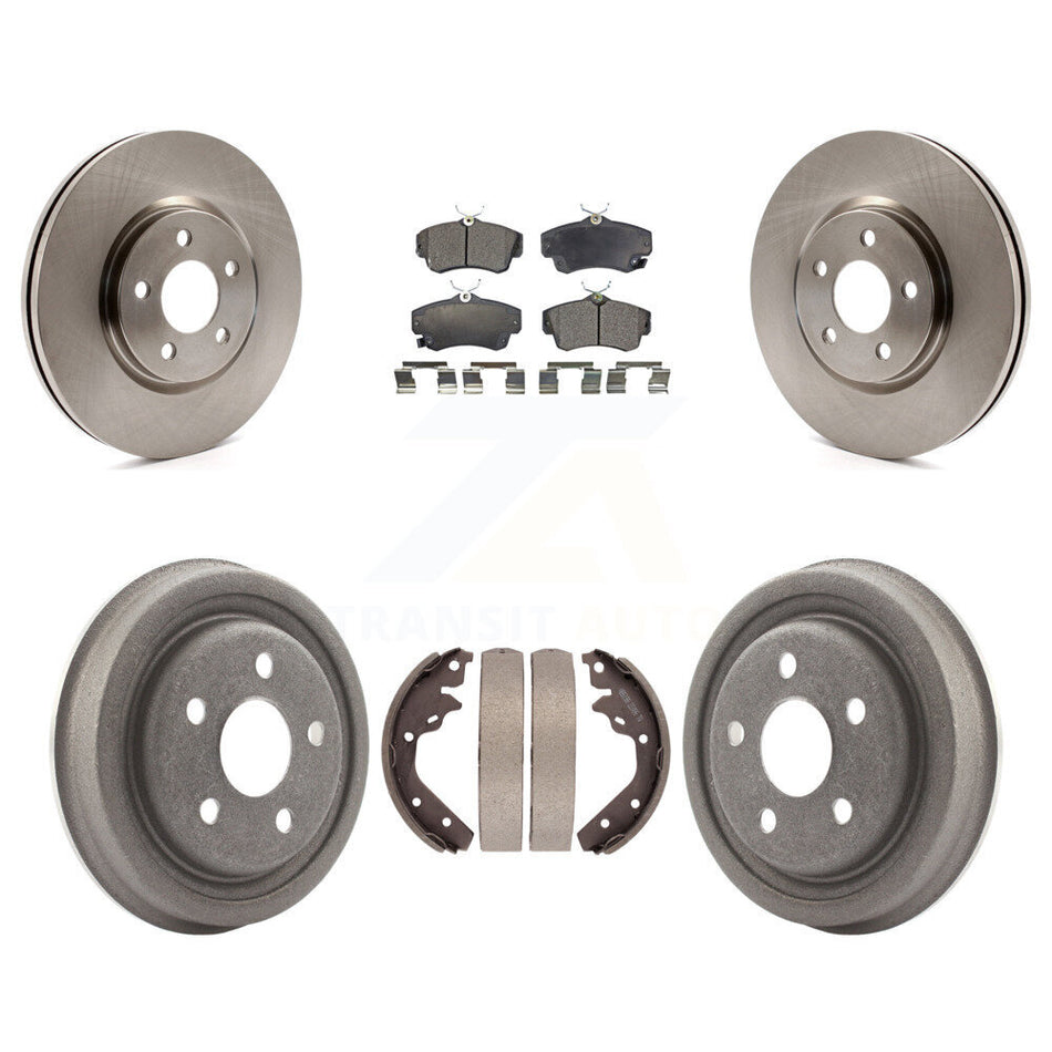 Front Rear Disc Brake Rotors Ceramic Pads And Drum Kit For 2003 Dodge Neon SRT-4 K8T-103667